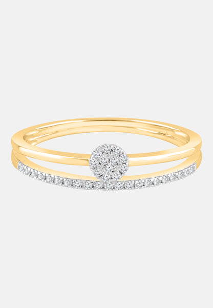 Ring aus 375 Gelbgold mit Diamant