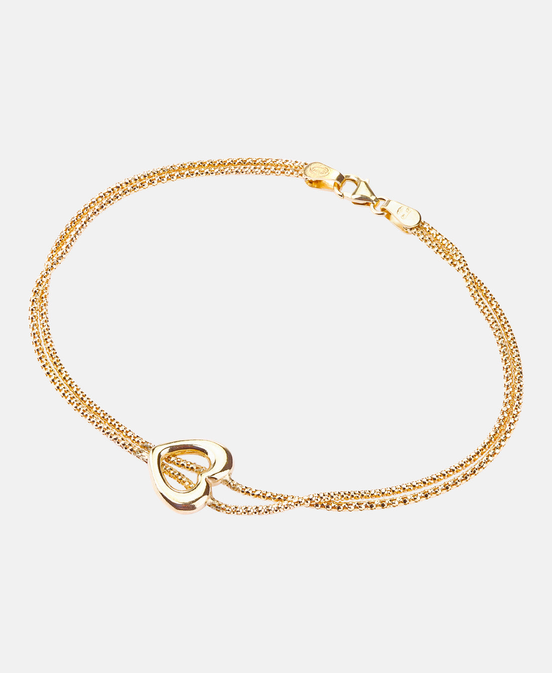 Armband aus 375 Gelbgold Herz-Design
