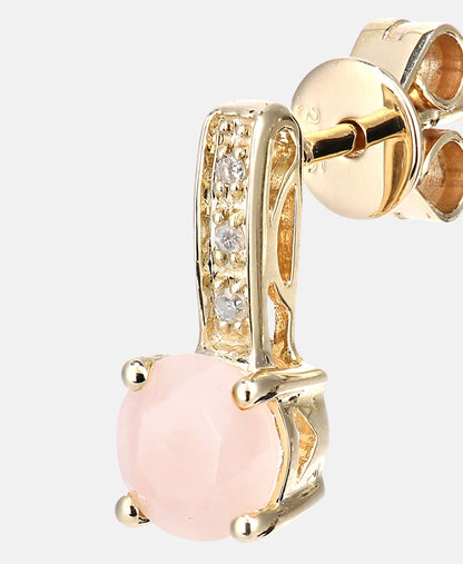 Ohrhänger aus 375 Gelbgold mit Diamant mit Opal