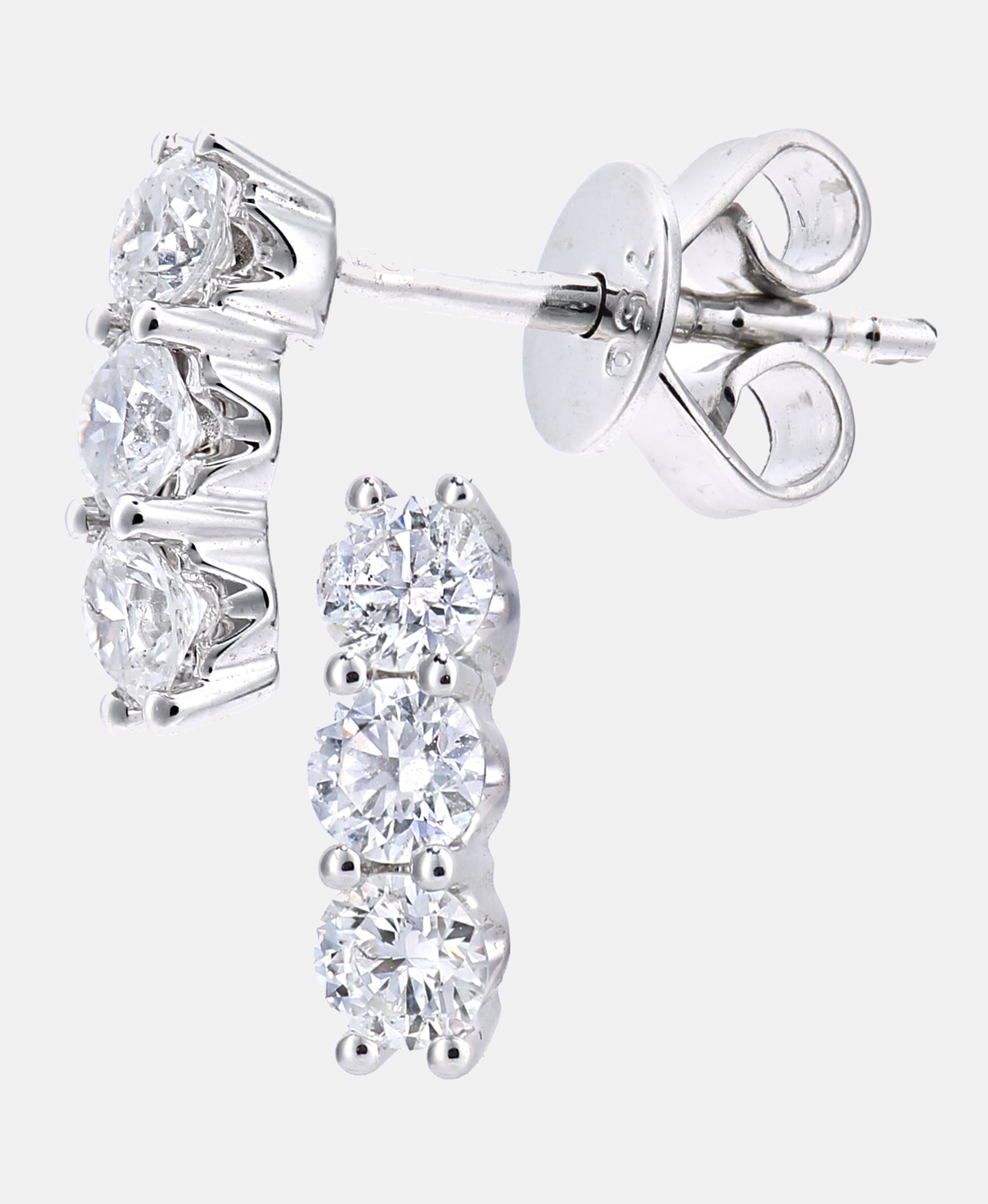 Ohrringe aus 750 Weißgold mit 0.50 Karat Diamant