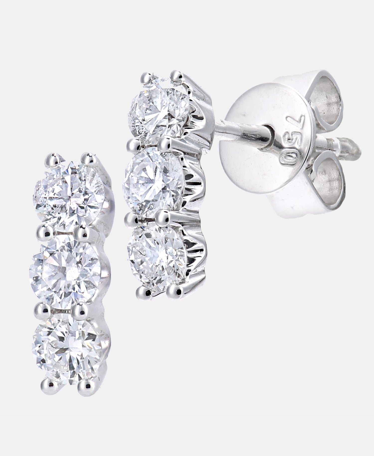 Ohrringe aus 750 Weißgold mit 0.50 Karat Diamant