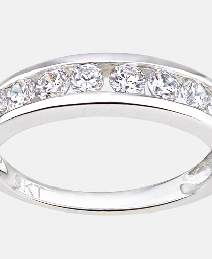 Eternity-Ring aus 375 Weißgold mit Zirkonia