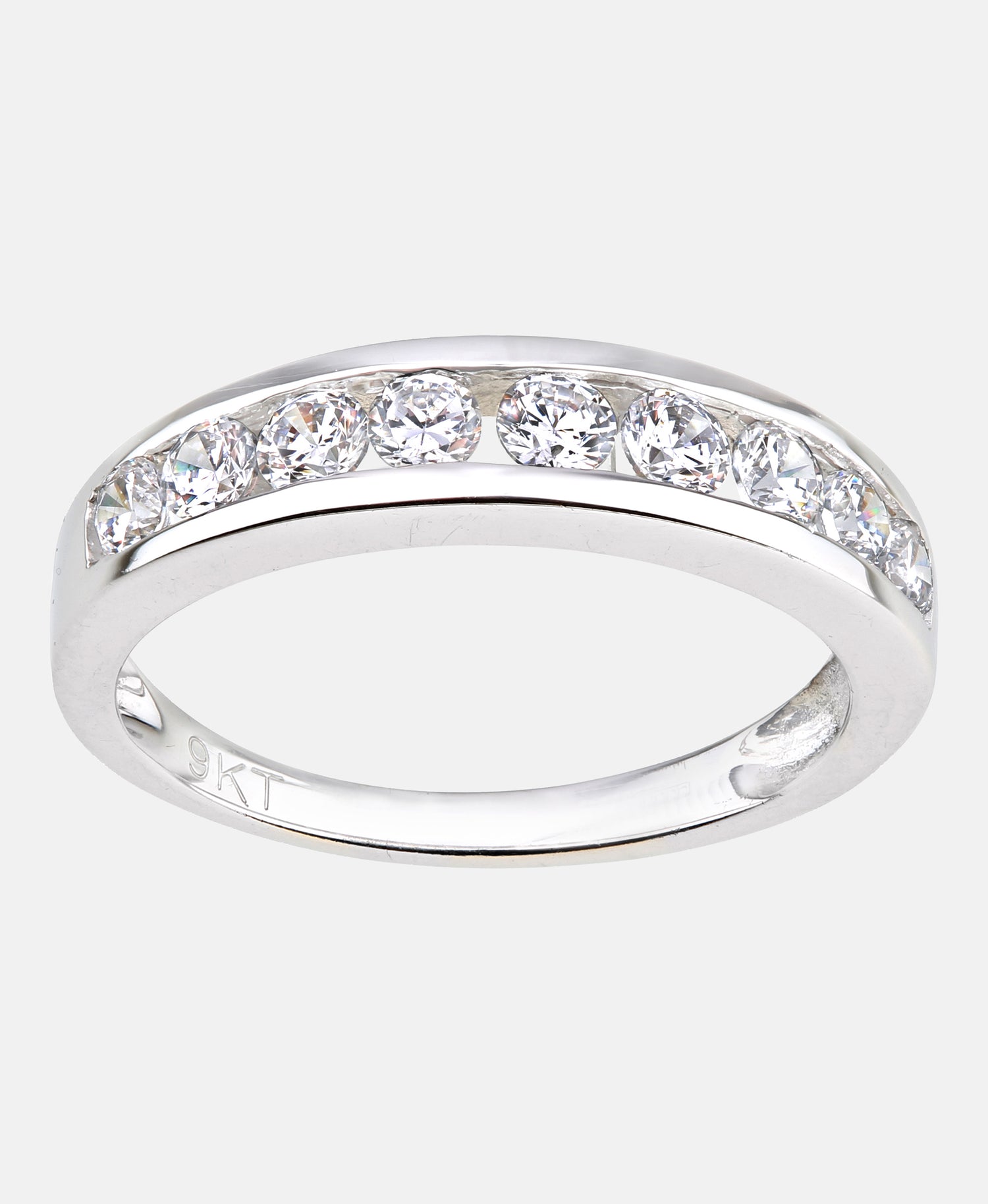 Eternity-Ring aus 375 Weißgold mit Zirkonia