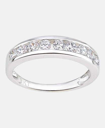 Eternity-Ring aus 375 Weißgold mit Zirkonia