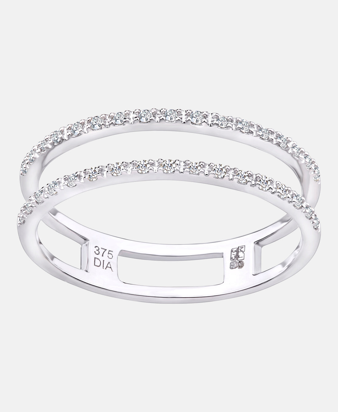 Ring aus 375 Weißgold mit Diamant