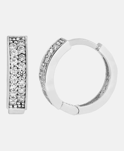 Creolen aus 375 Weißgold mit Zirkonia