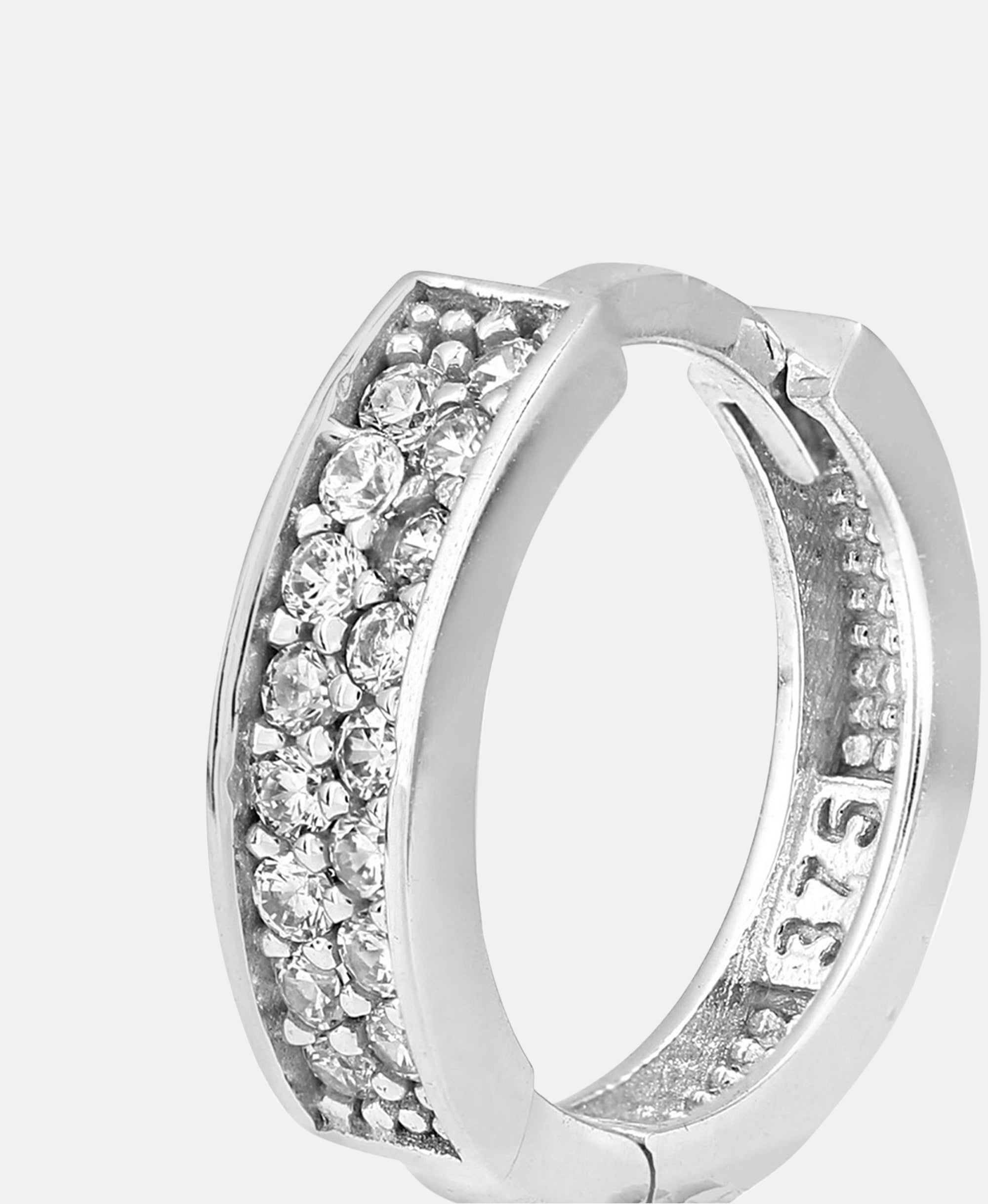 Creolen aus 375 Weißgold mit Zirkonia