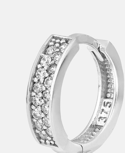 Creolen aus 375 Weißgold mit Zirkonia