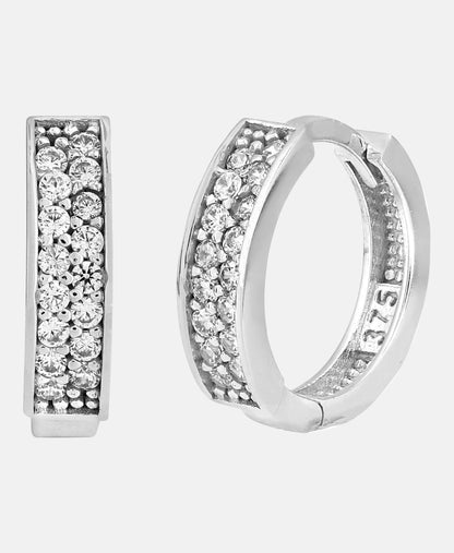 Creolen aus 375 Weißgold mit Zirkonia