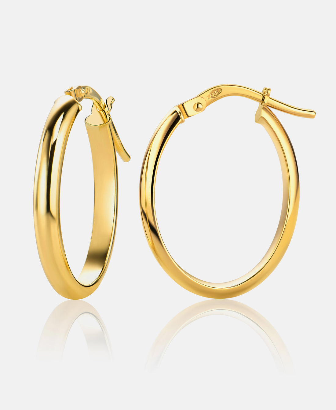 Hoop earrings in 585 (14K) Yellow Gold