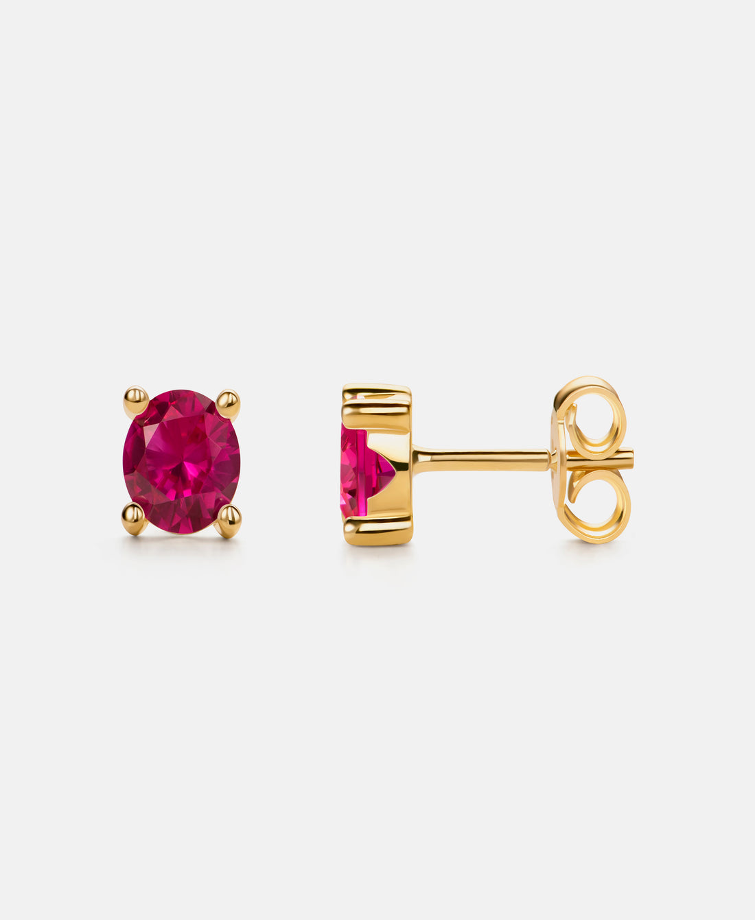 Stud earrings in 585 (14K) Yellow Gold with Cubic Zirconia