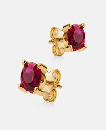 Stud earrings in 585 (14K) Yellow Gold with Cubic Zirconia
