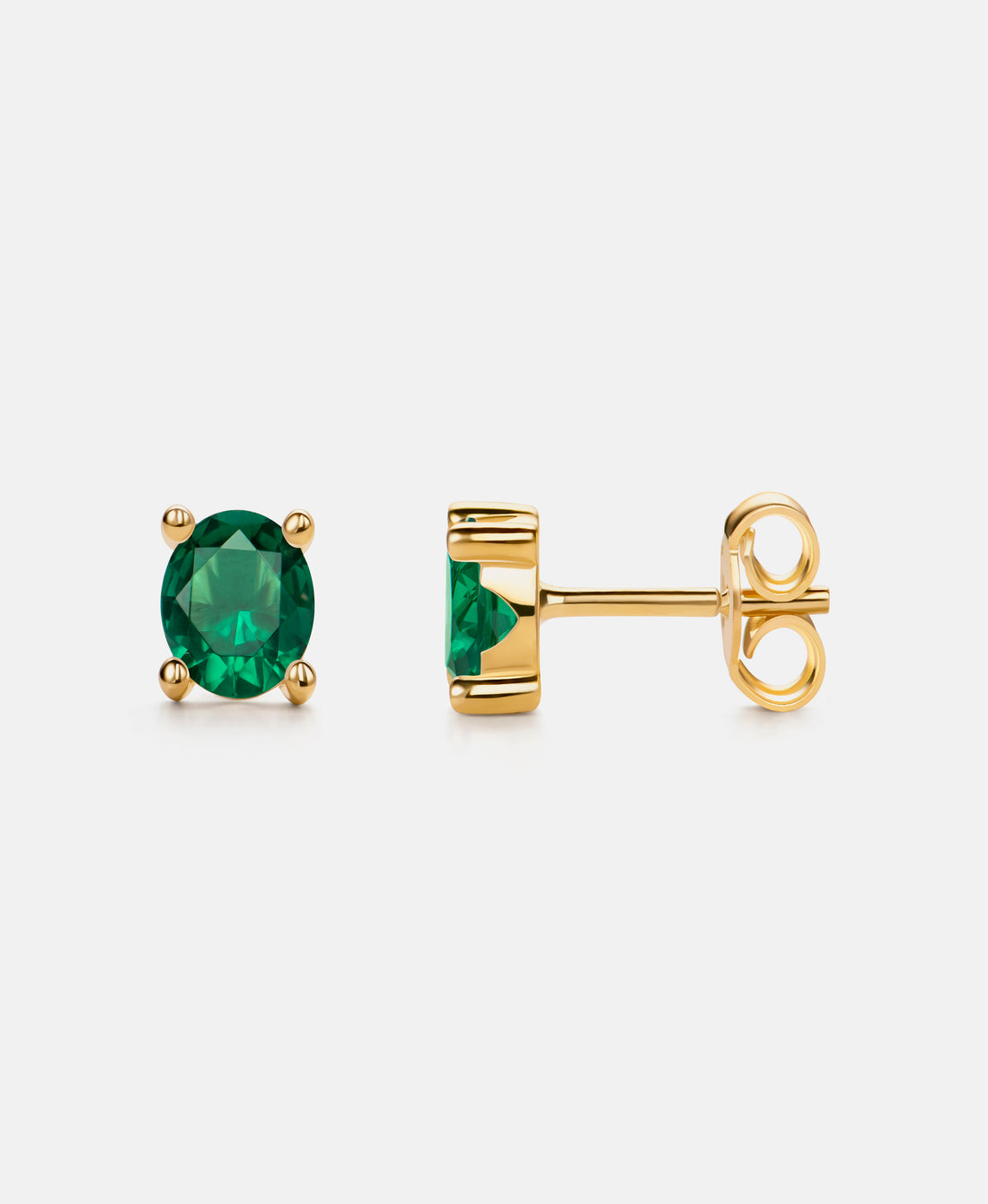 Stud earrings in 585 (14K) Yellow Gold with Cubic Zirconia