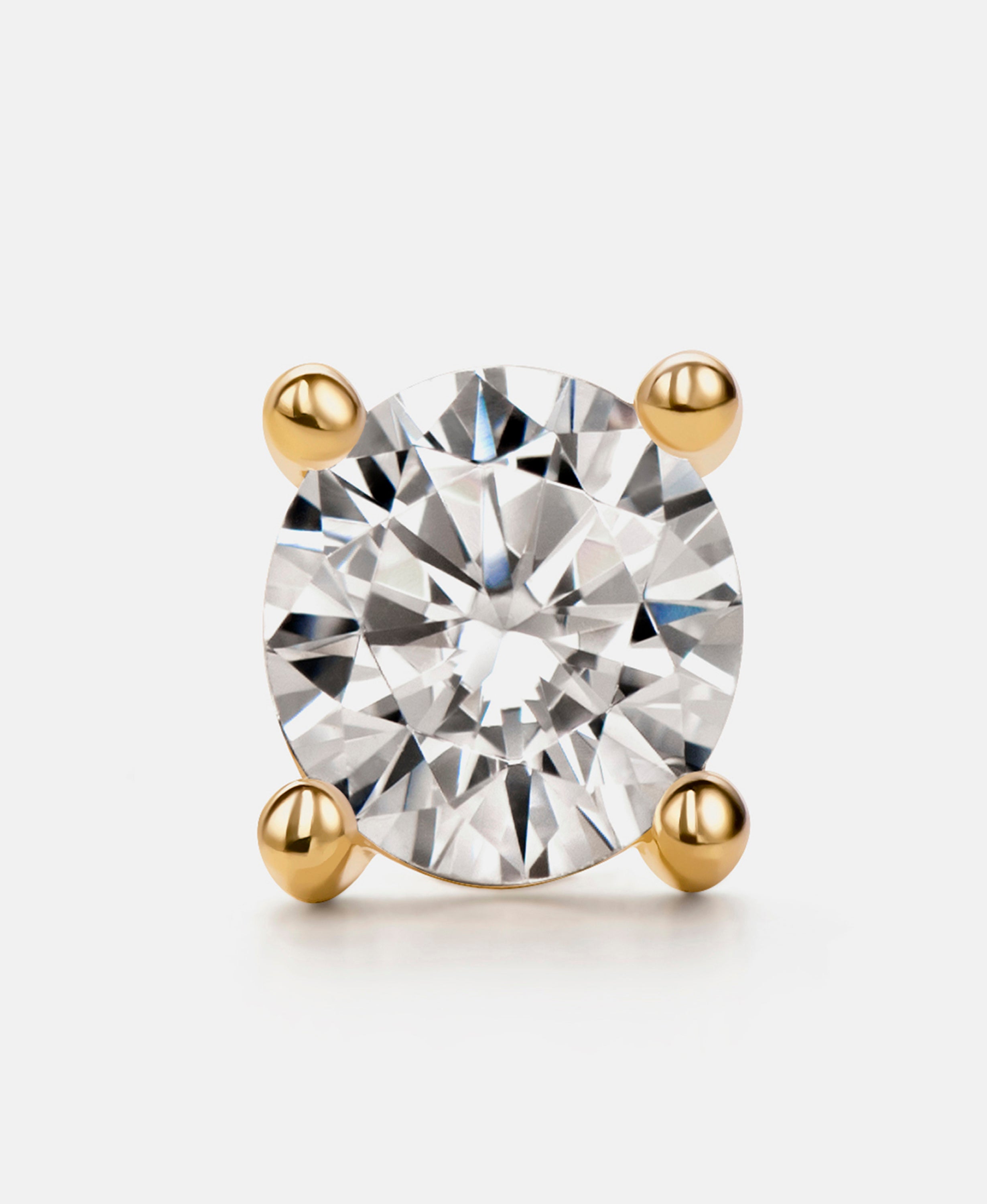 Stud earrings in 585 (14K) Yellow Gold with Cubic Zirconia