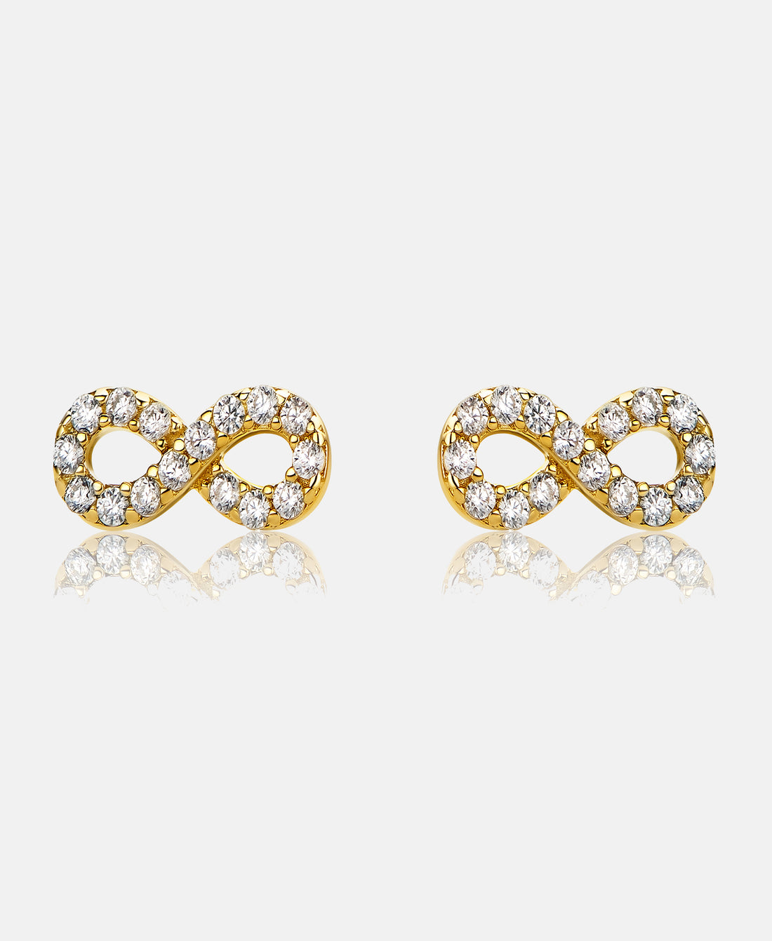 Stud earrings in 585 (14K) Yellow Gold with Cubic Zirconia