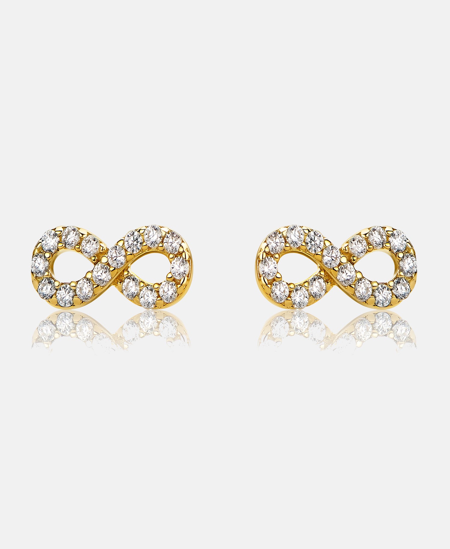 Stud earrings in 585 (14K) Yellow Gold with Cubic Zirconia