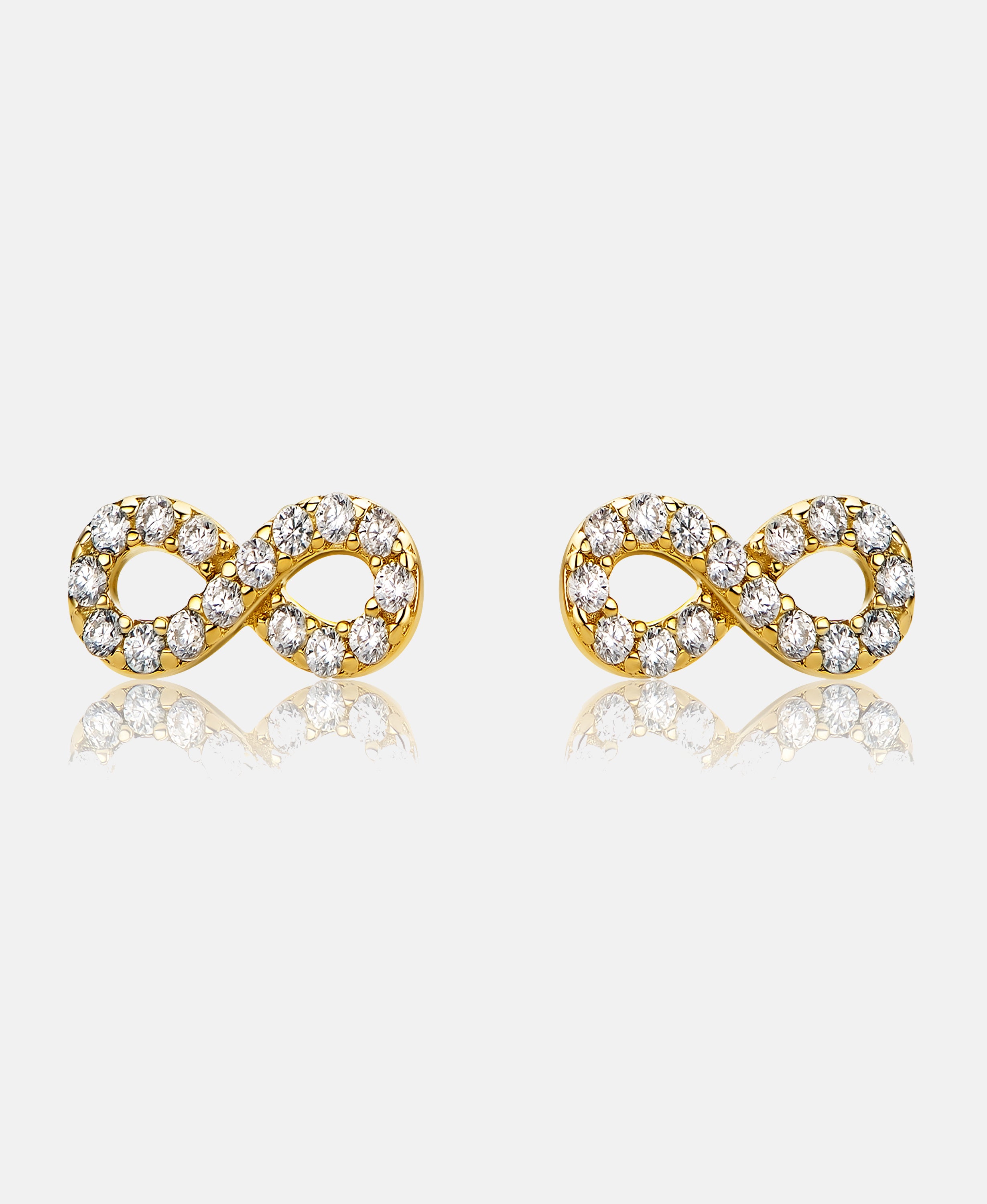 Stud earrings in 585 (14K) Yellow Gold with Cubic Zirconia