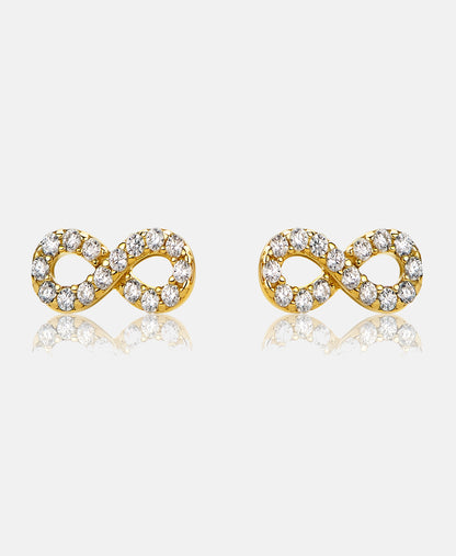 Stud earrings in 585 (14K) Yellow Gold with Cubic Zirconia