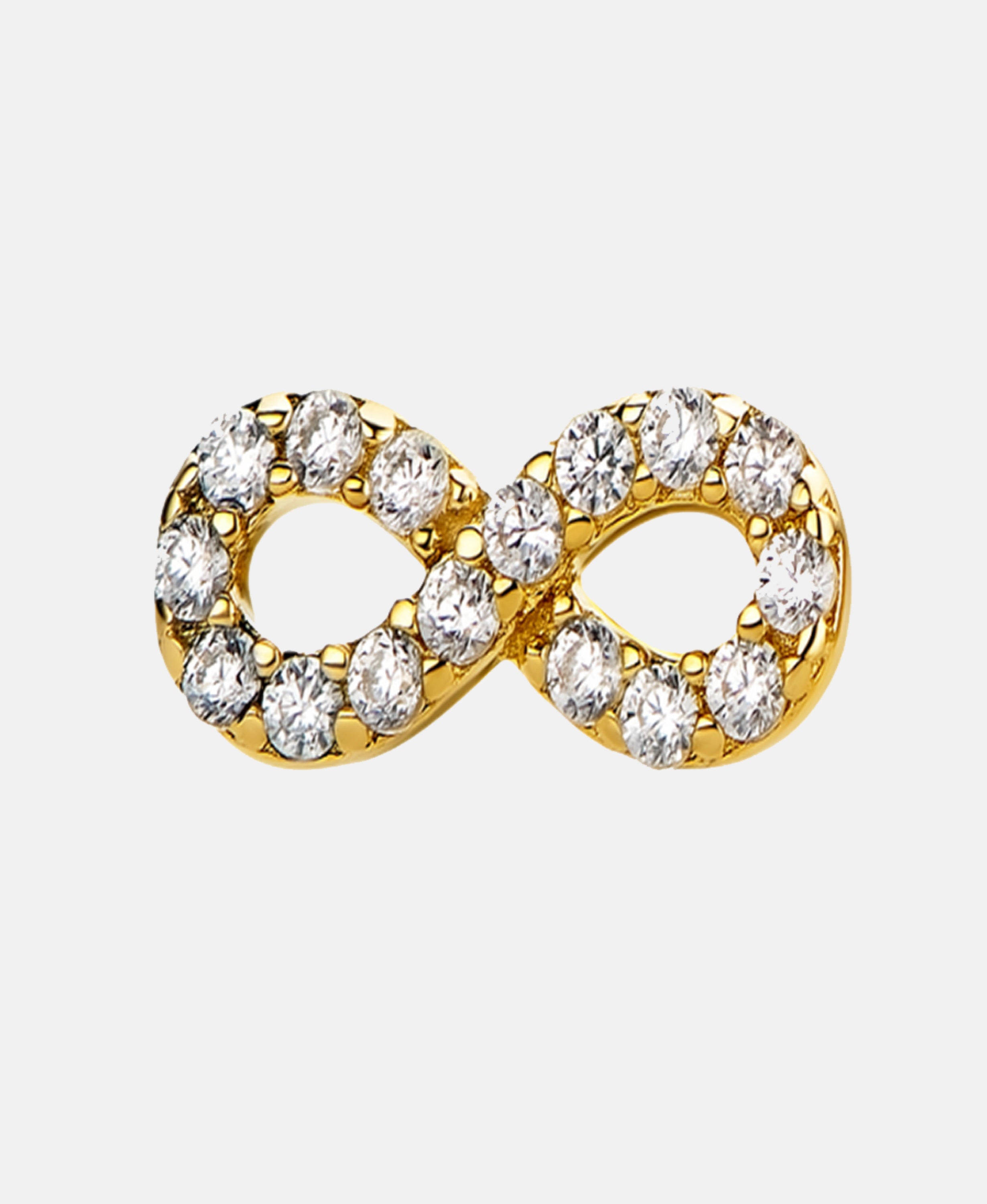 Stud earrings in 585 (14K) Yellow Gold with Cubic Zirconia