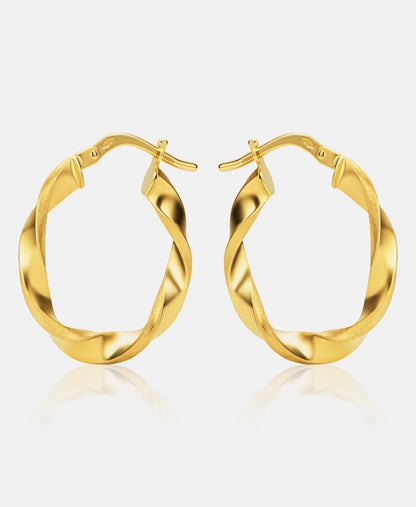 Hoop earrings in 585 (14K) Yellow Gold