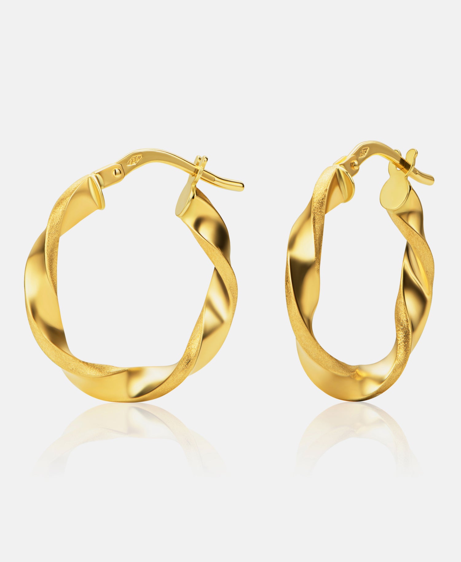 Hoop earrings in 585 (14K) Yellow Gold