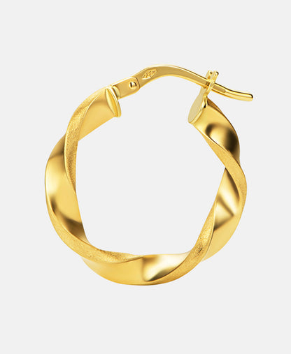Hoop earrings in 585 (14K) Yellow Gold
