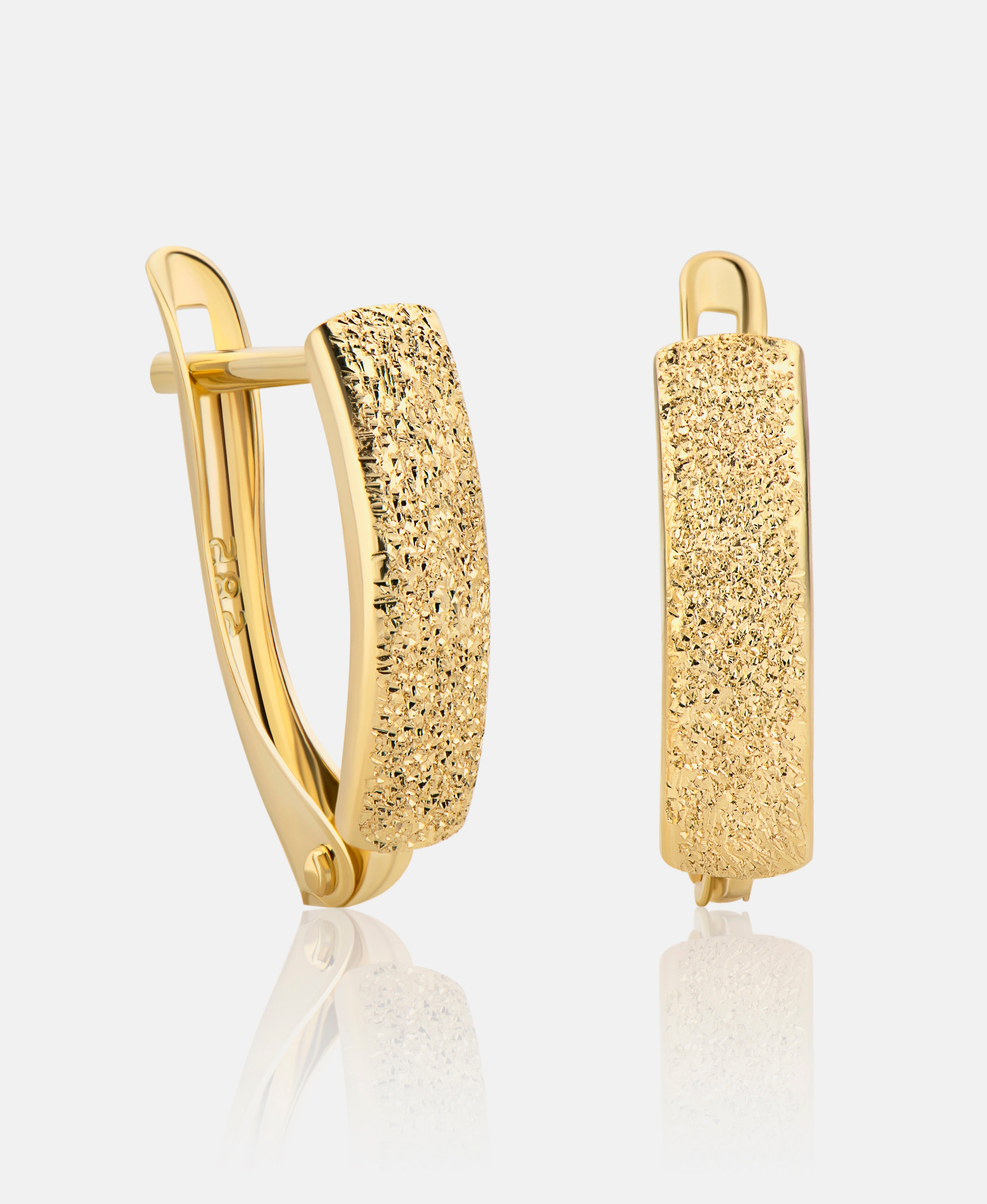 Hoop earrings in 585 (14K) Yellow Gold
