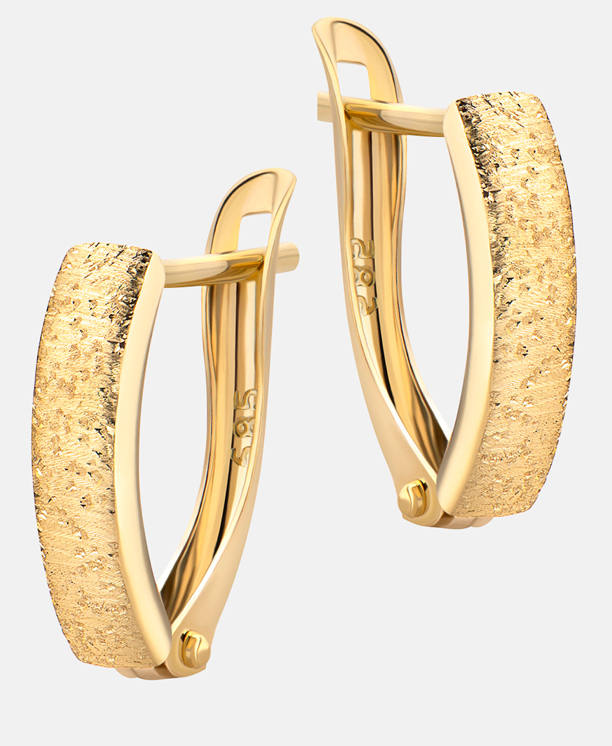 Hoop earrings in 585 (14K) Yellow Gold
