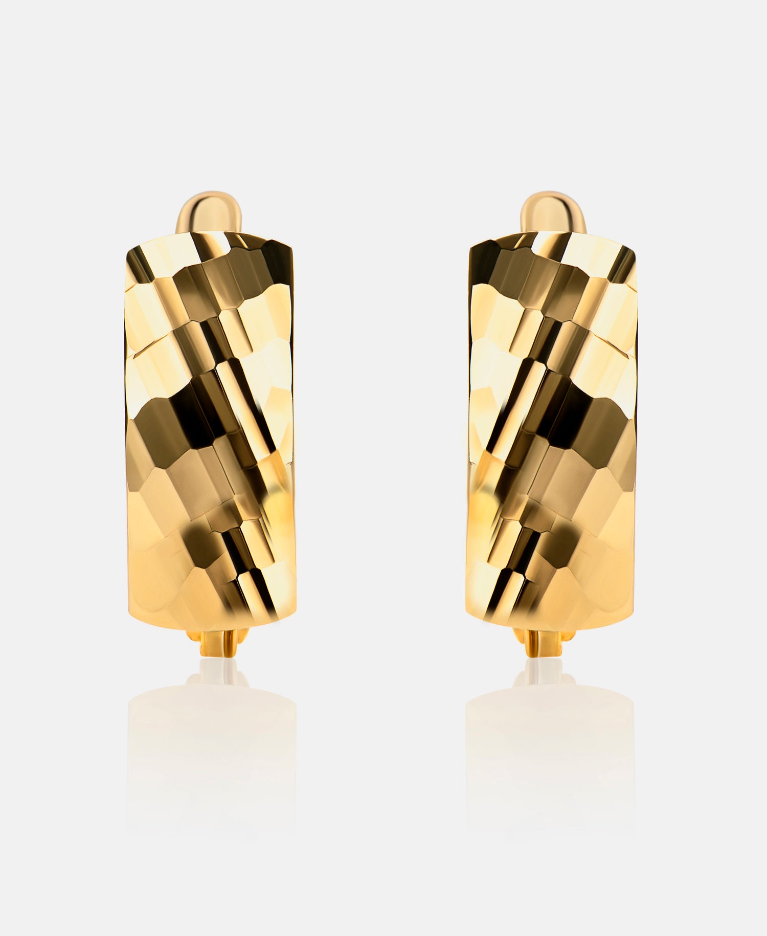 Hoop earrings in 585 (14K) Yellow Gold