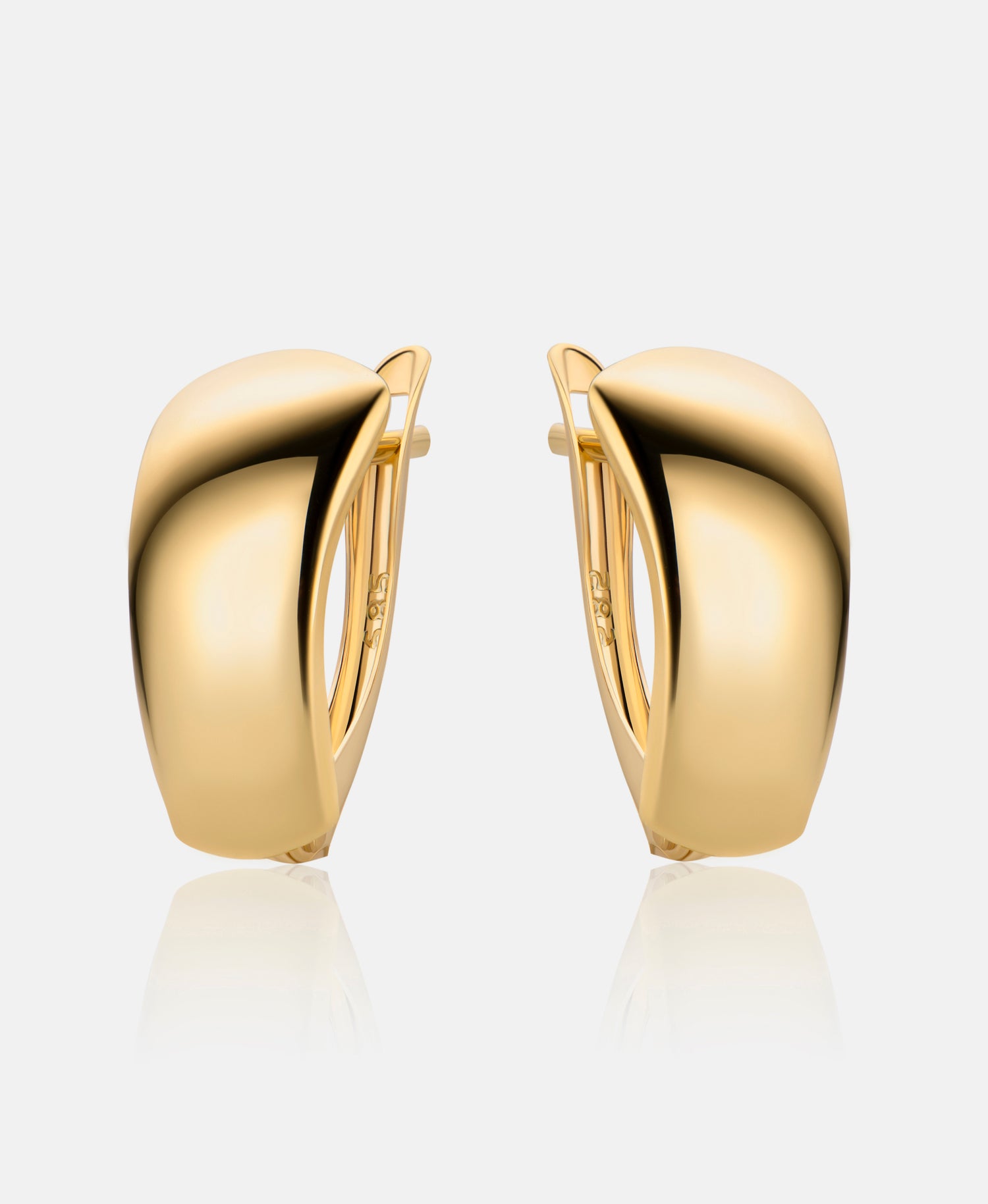 Hoop earrings in 585 (14K) Yellow Gold