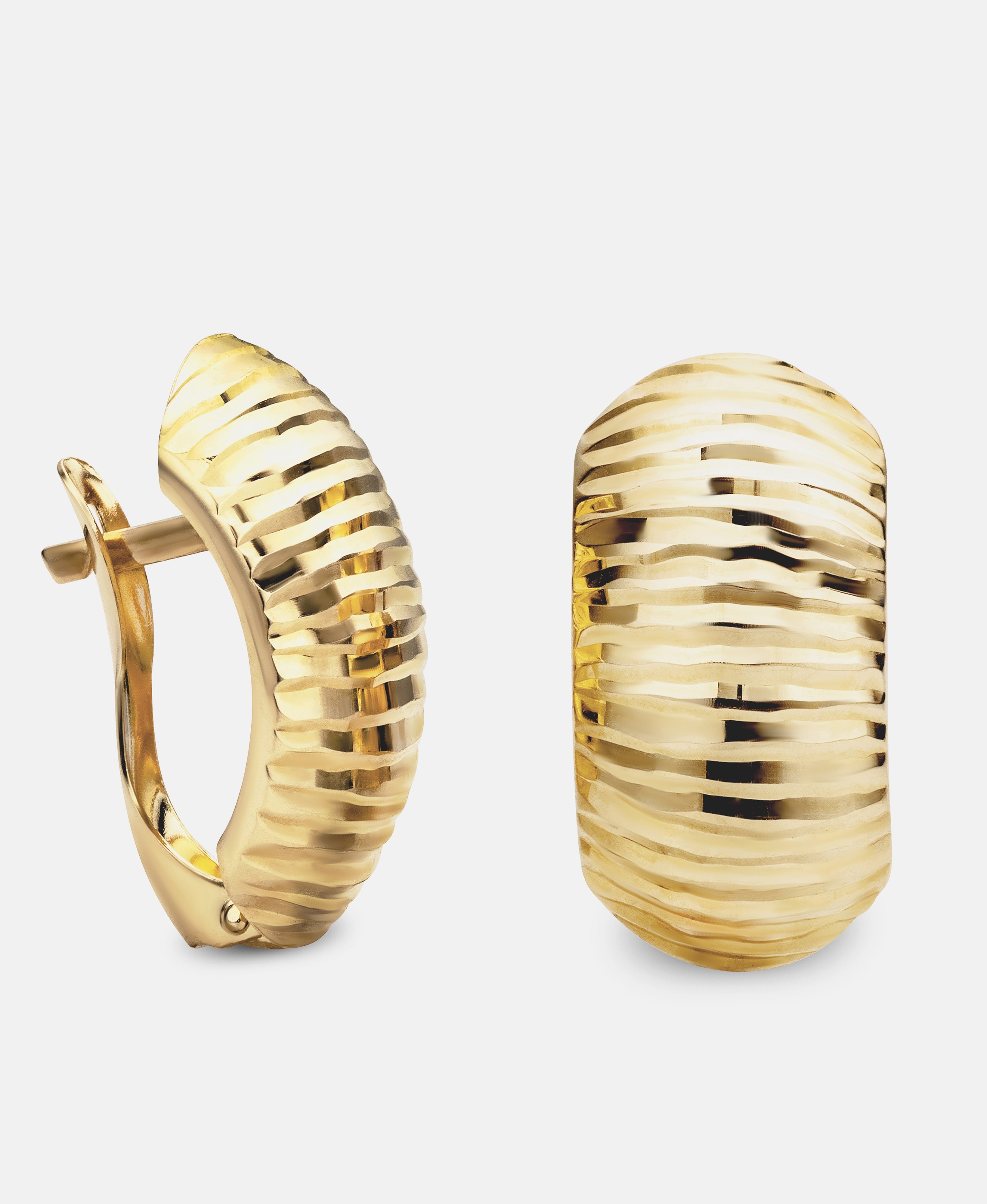 Hoop earrings in 585 (14K) Yellow Gold