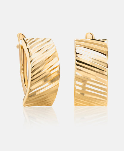 Hoop earrings in 585 (14K) Yellow Gold