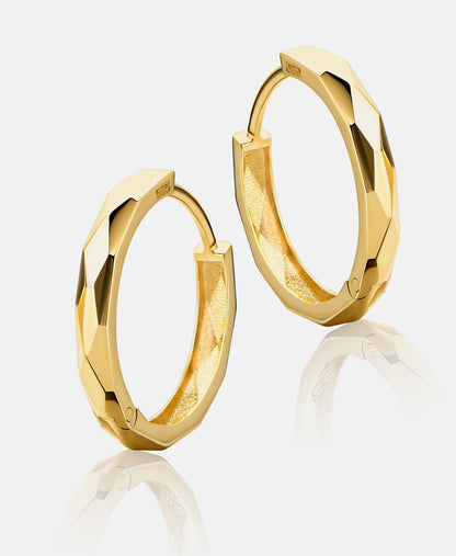 Hoop earrings in 585 (14K) Yellow Gold