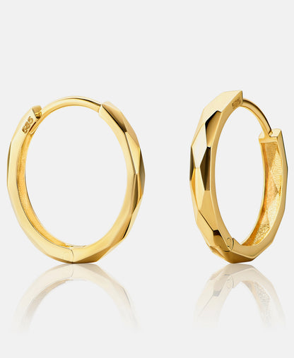 Hoop earrings in 585 (14K) Yellow Gold