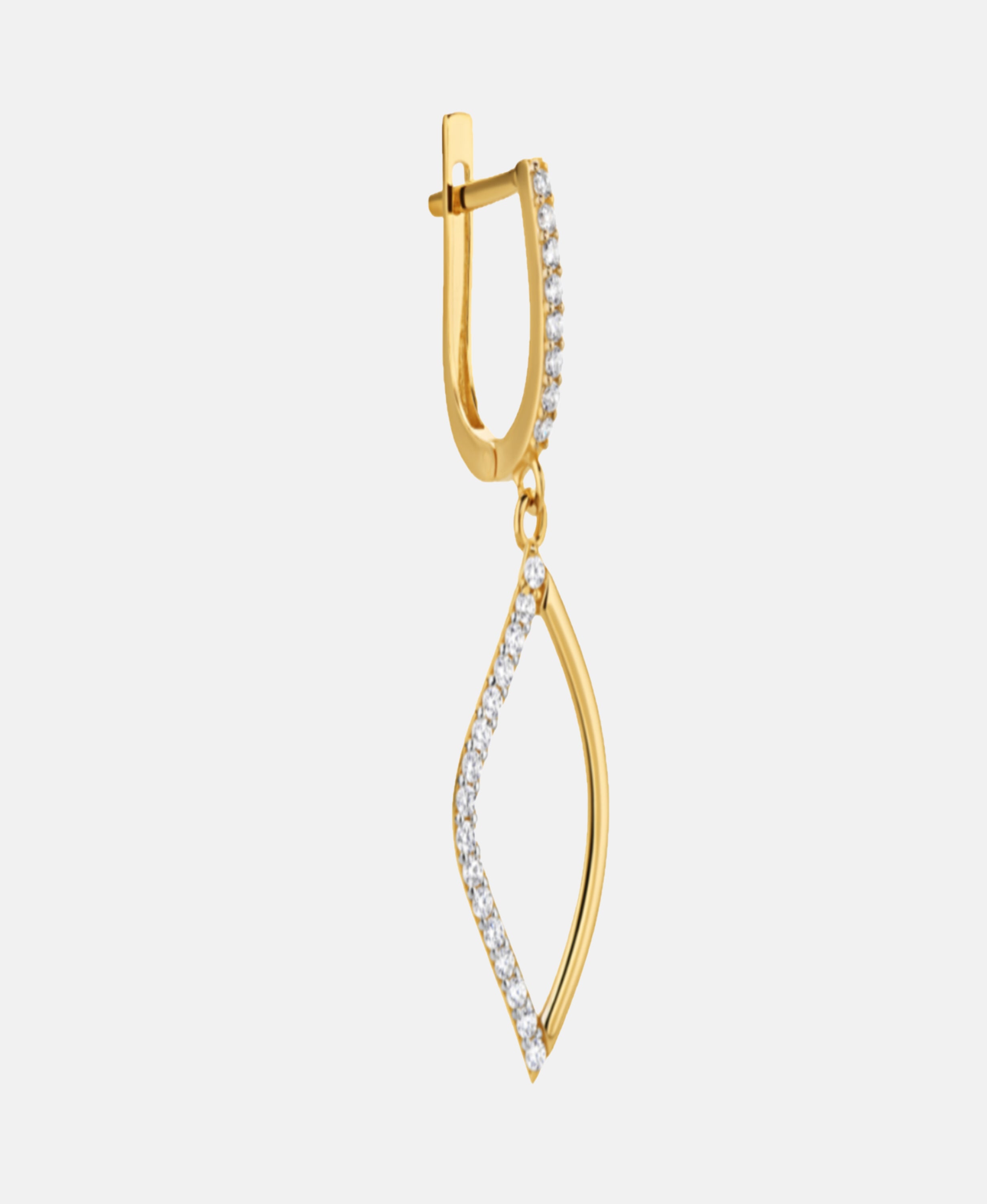 Earrings in 585 (14K) Yellow Gold with Cubic Zirconia