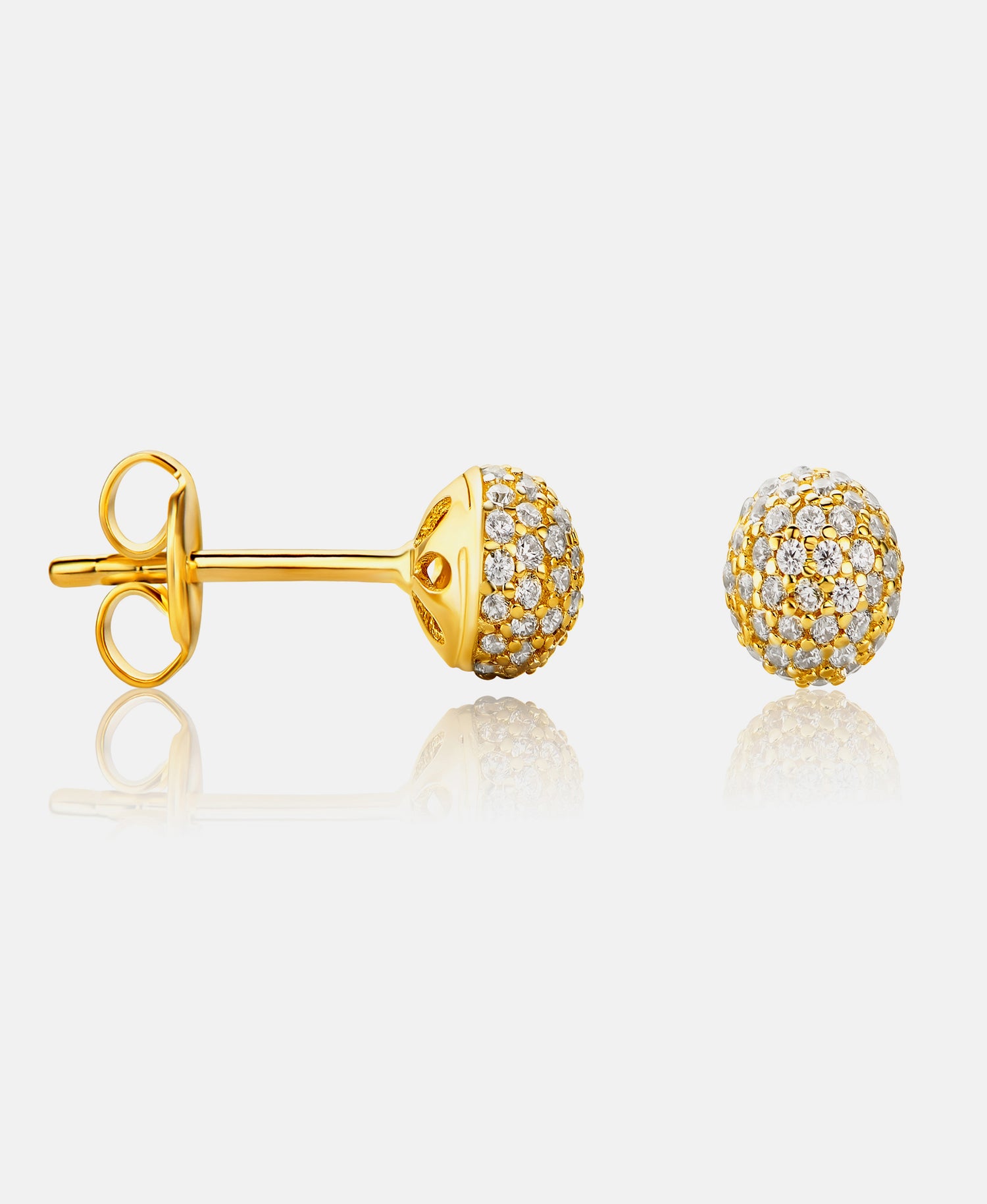 Stud earrings in 585 (14K) Yellow Gold with Cubic Zirconia