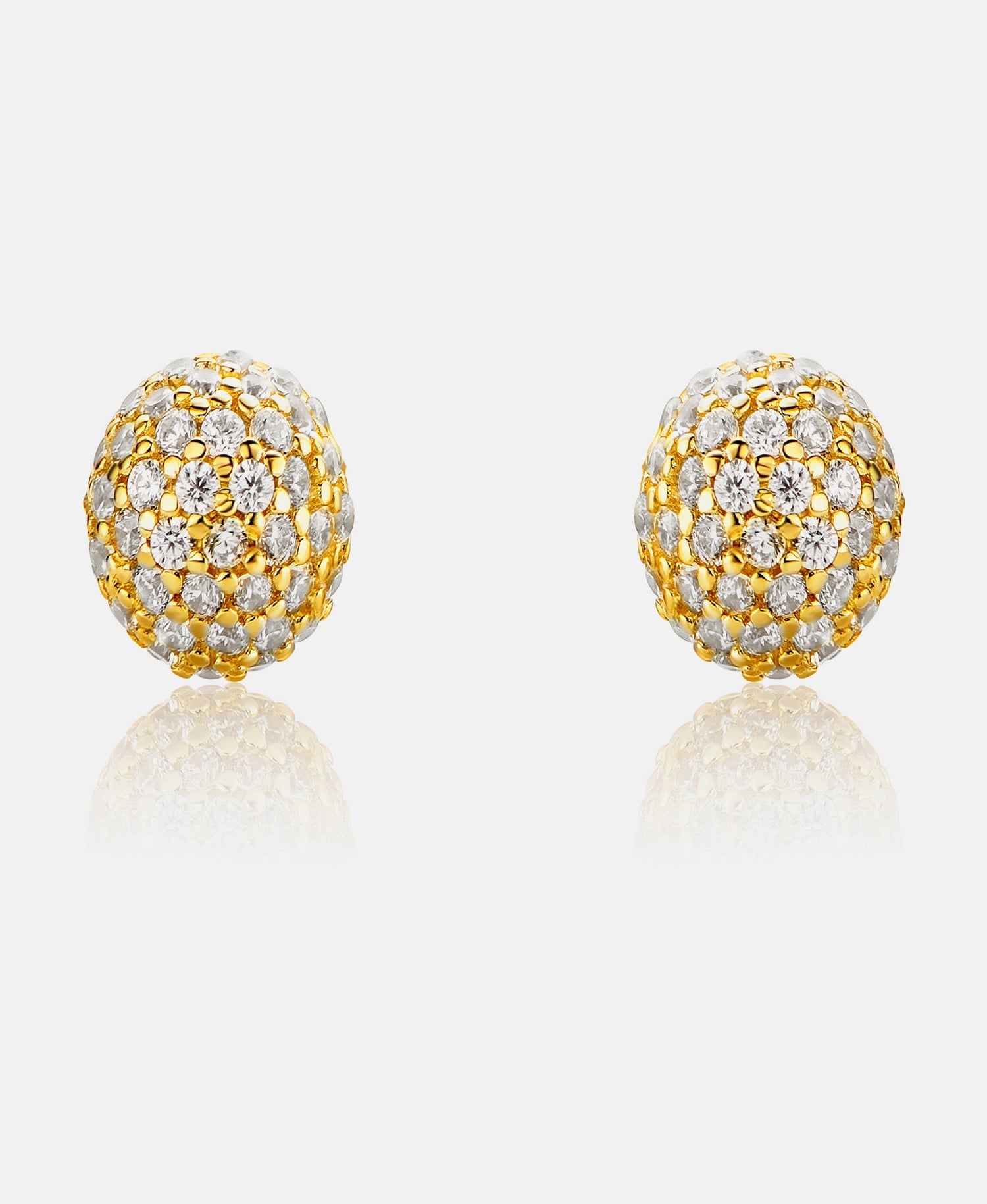 Stud earrings in 585 (14K) Yellow Gold with Cubic Zirconia