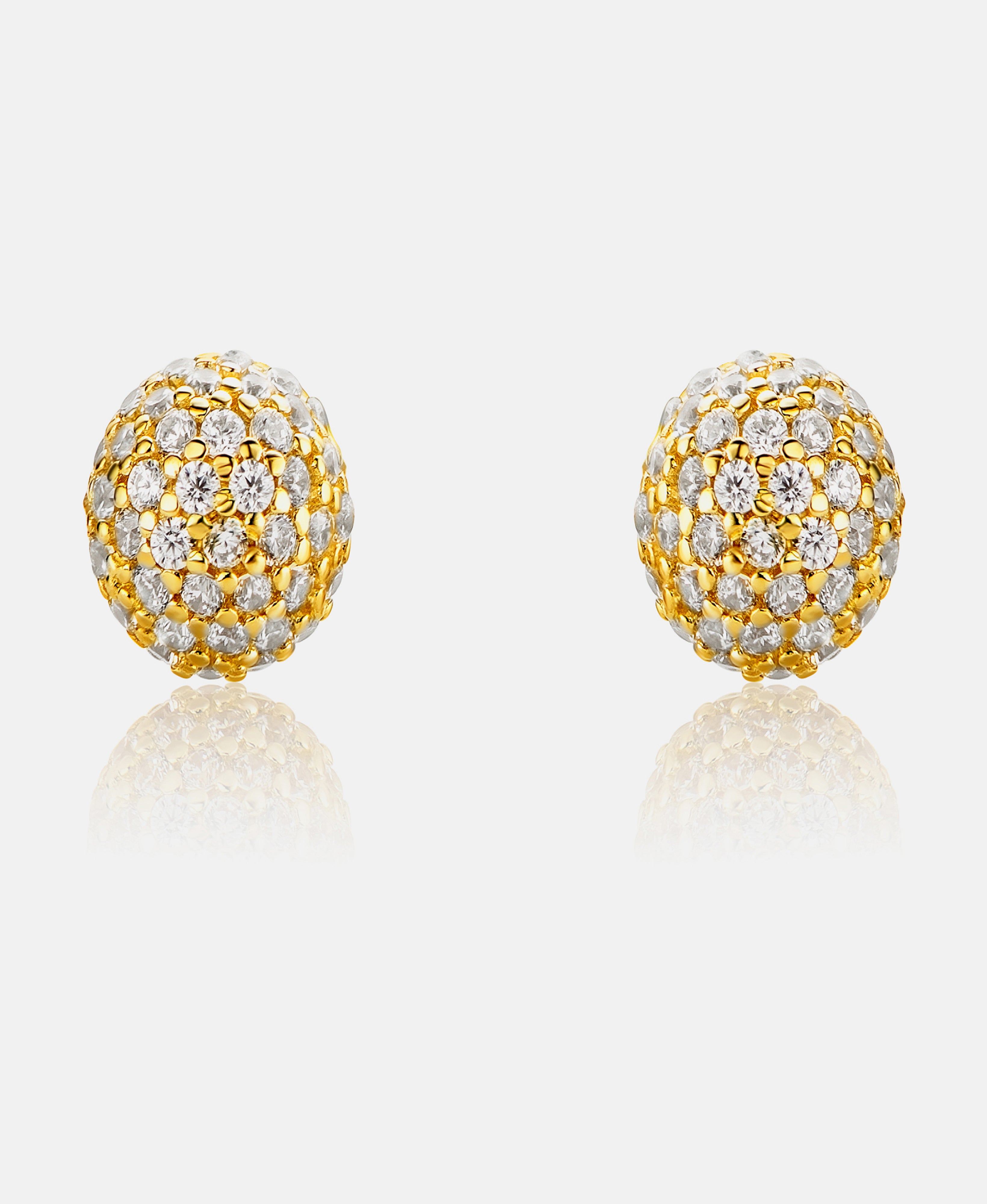 Stud earrings in 585 (14K) Yellow Gold with Cubic Zirconia