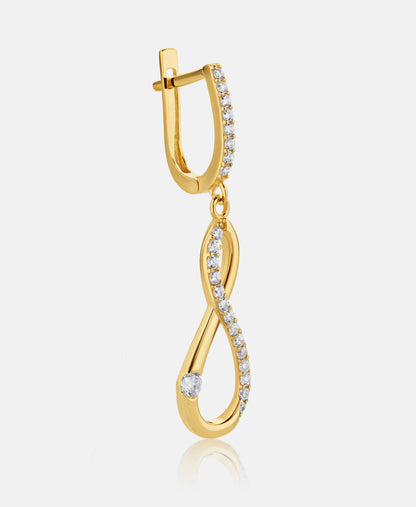 Earrings in 585 (14K) Yellow Gold with Cubic Zirconia