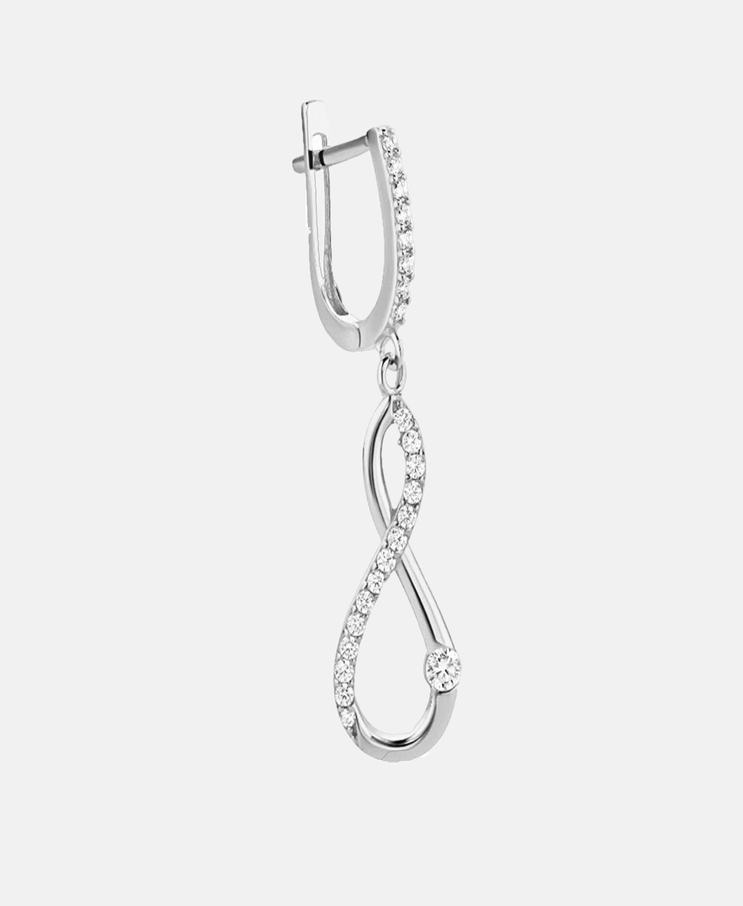 Earrings in 585 (14K) White Gold with Cubic Zirconia