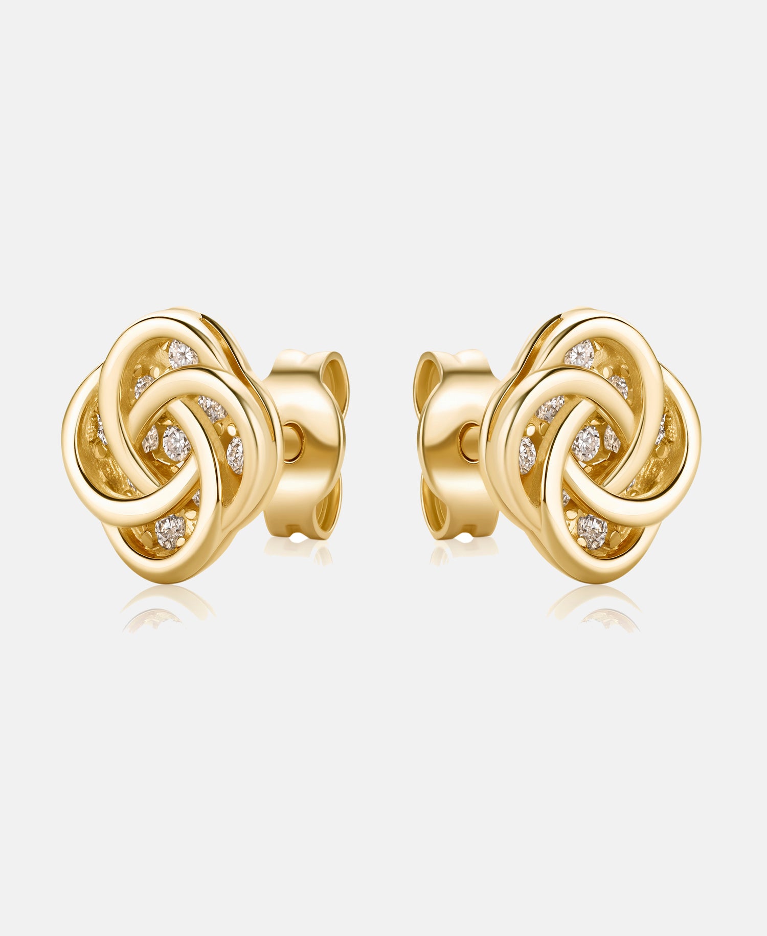 Stud earrings in 585 (14K) Yellow Gold with Cubic Zirconia