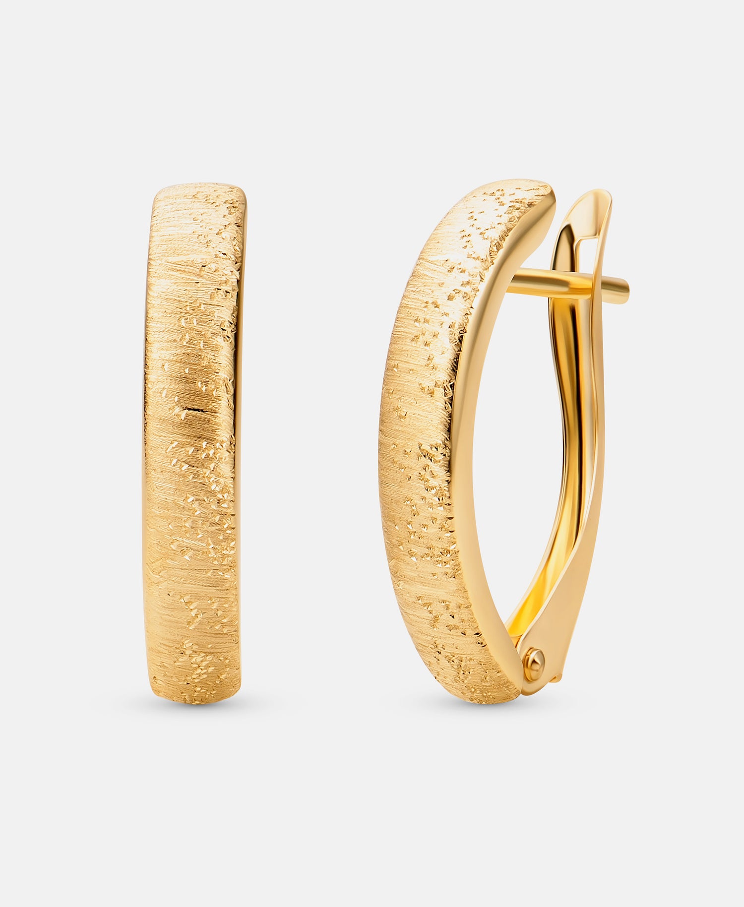 Hoop earrings in 585 (14K) Yellow Gold