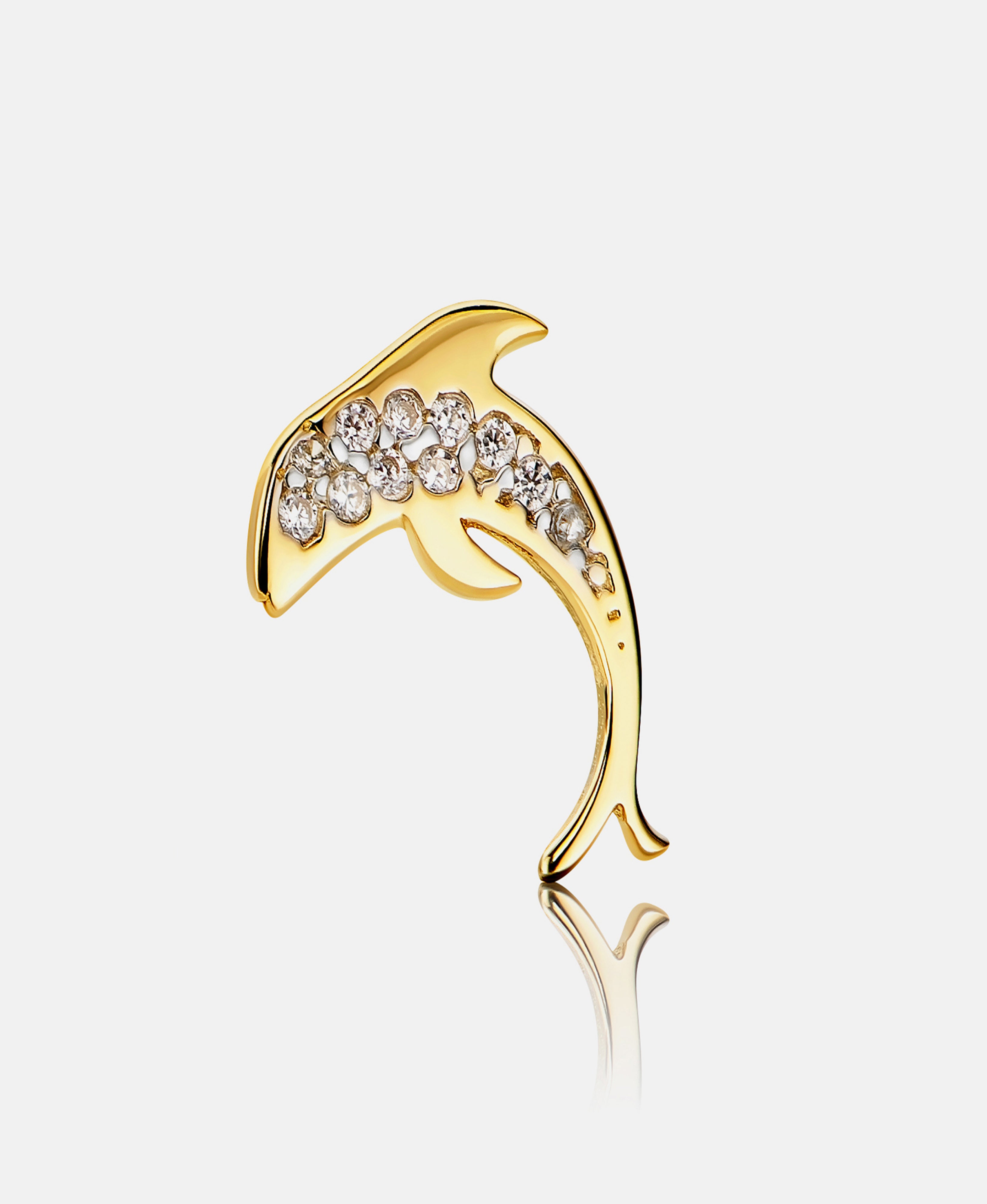 Stud earrings in 585 (14K) Yellow Gold with Cubic Zirconia