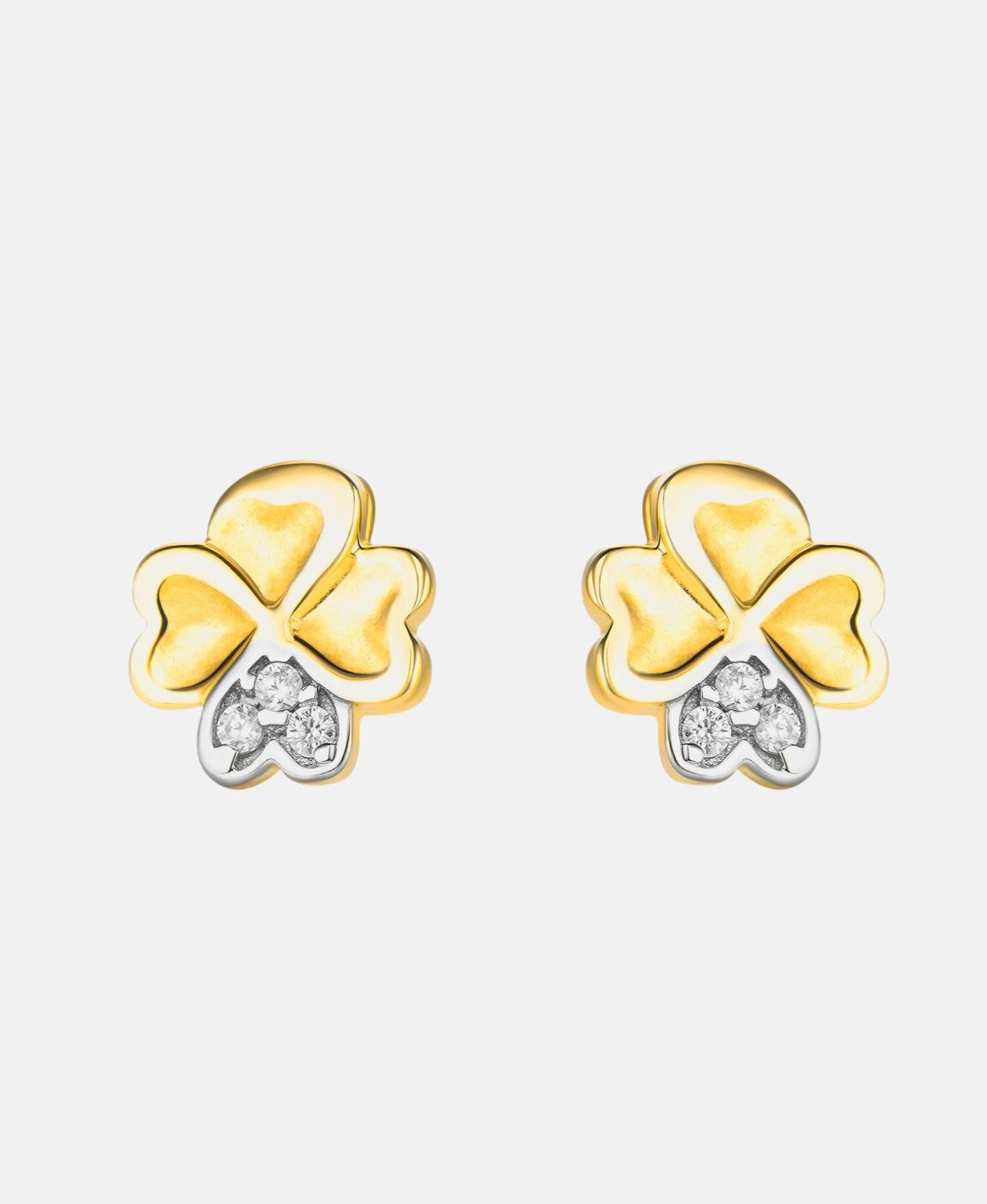 Stud earrings in 585 (14K) Yellow Gold with Cubic Zirconia