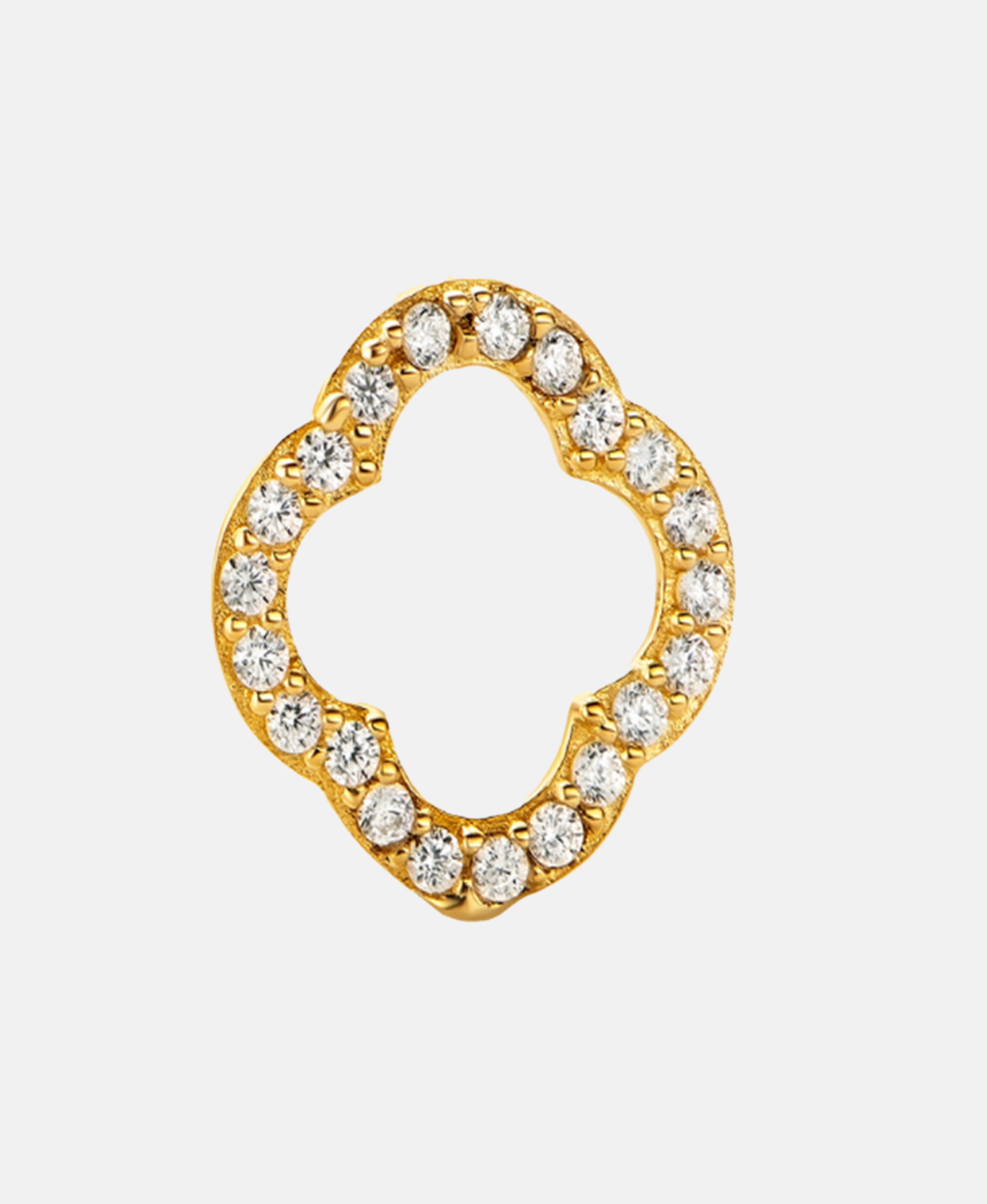 Stud earrings in 585 (14K) Yellow Gold with Cubic Zirconia