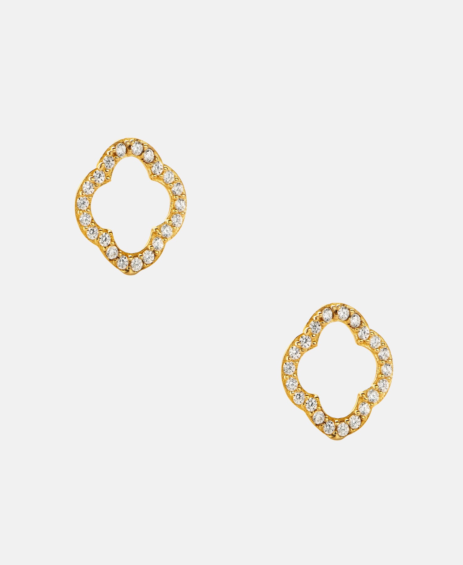 Stud earrings in 585 (14K) Yellow Gold with Cubic Zirconia
