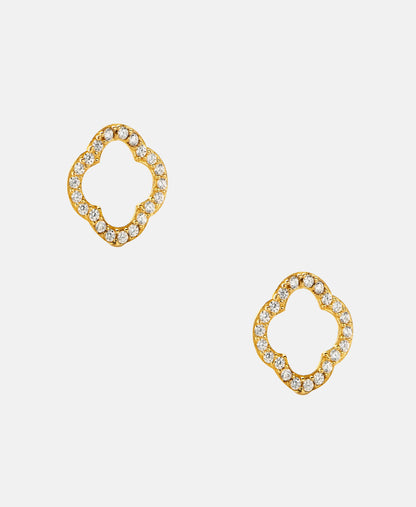 Stud earrings in 585 (14K) Yellow Gold with Cubic Zirconia