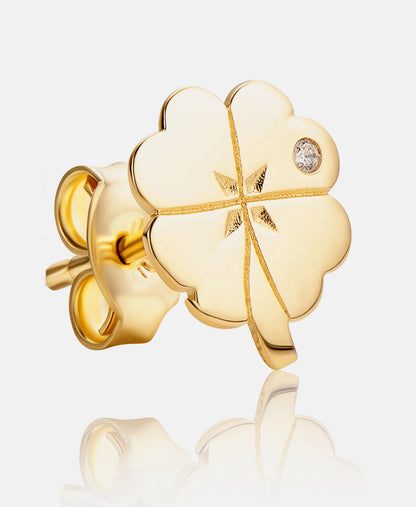 Stud earrings in 585 (14K) Yellow Gold with Cubic Zirconia
