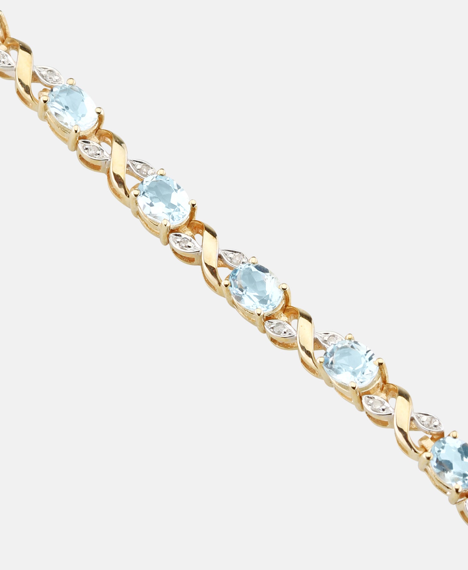 Armband aus 375 Gelbgold mit Diamant mit Topas