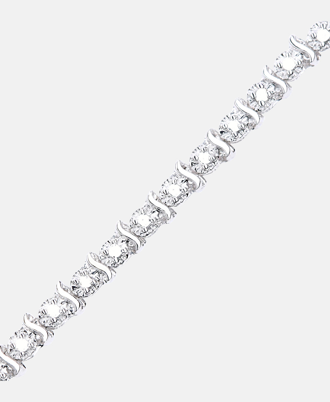 Armband aus 375 Weißgold mit Diamant
